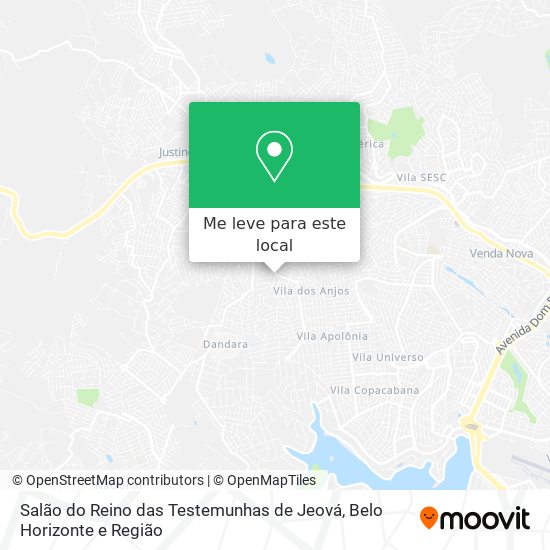 Salão do Reino das Testemunhas de Jeová mapa