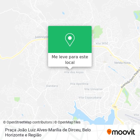Praça João Luiz Alves-Marília de Dirceu mapa