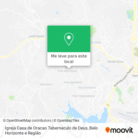 Igreja Casa de Oracao Tabernaculo de Deus mapa
