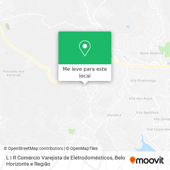 L I R Comércio Varejista de Eletrodomésticos mapa