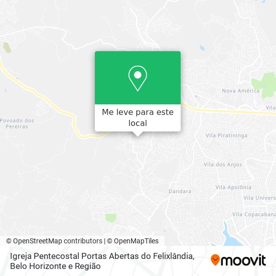 Igreja Pentecostal Portas Abertas do Felixlândia mapa