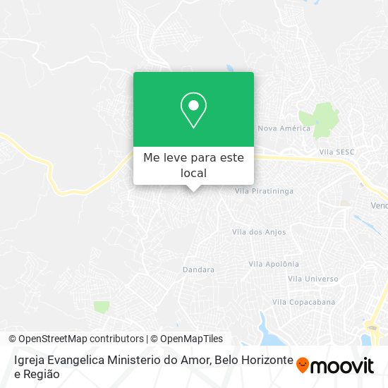 Igreja Evangelica Ministerio do Amor mapa
