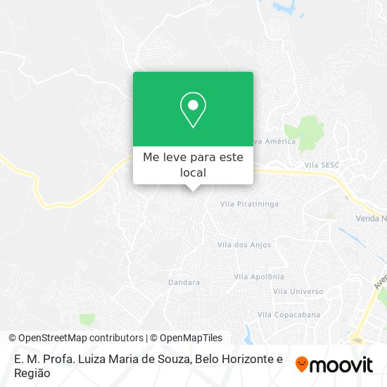 E. M. Profa. Luiza Maria de Souza mapa