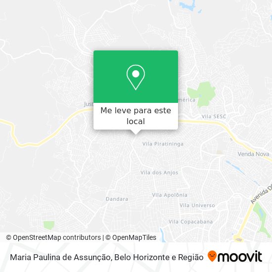 Maria Paulina de Assunção mapa