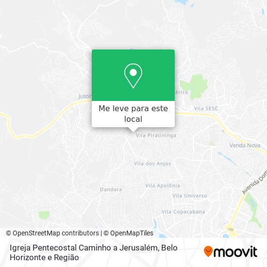 Igreja Pentecostal Caminho a Jerusalém mapa