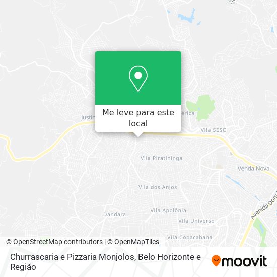Churrascaria e Pizzaria Monjolos mapa