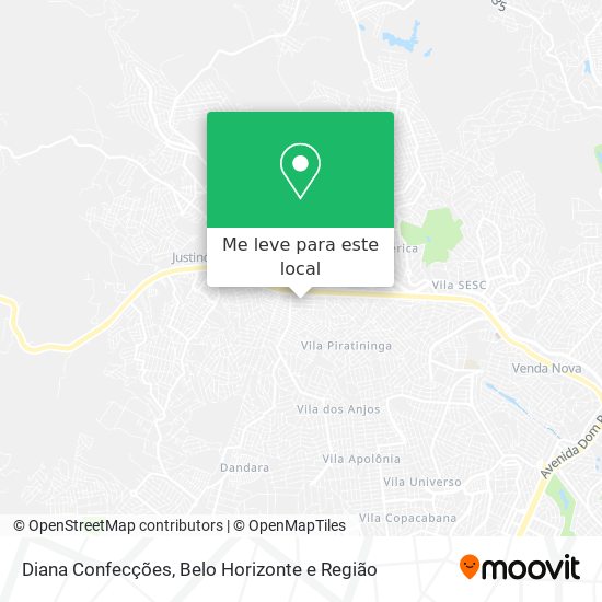 Diana Confecções mapa