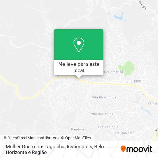 Mulher Guerreira- Lagoinha Justinópolis mapa