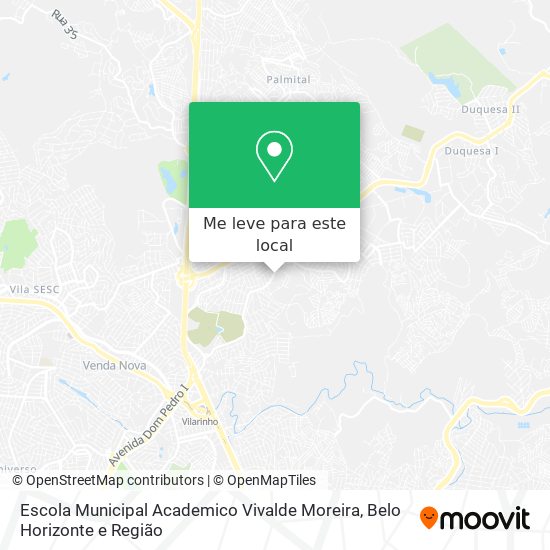 Escola Municipal Academico Vivalde Moreira mapa