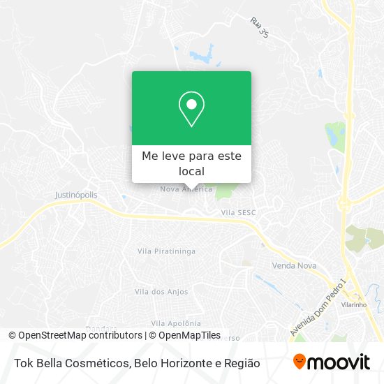 Tok Bella Cosméticos mapa