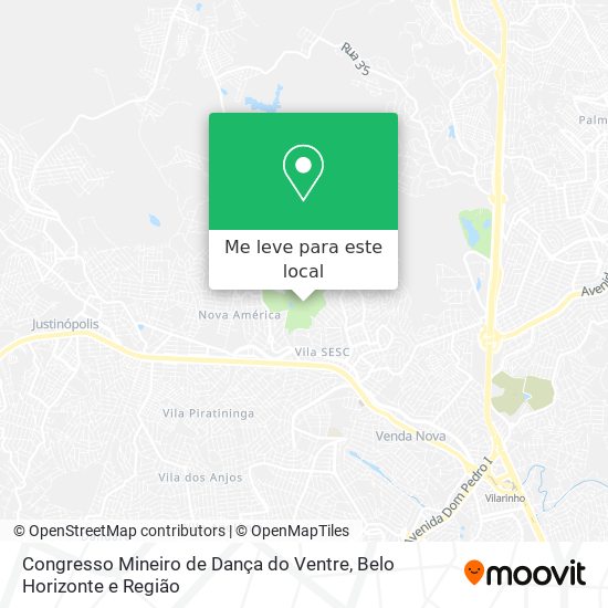 Congresso Mineiro de Dança do Ventre mapa
