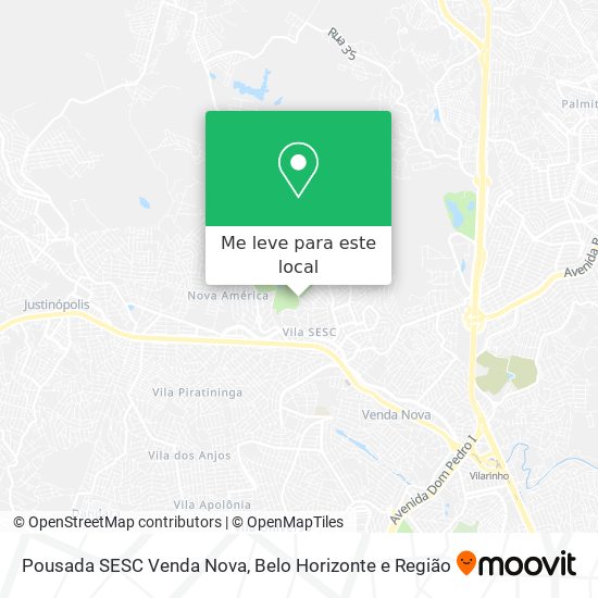 Pousada SESC Venda Nova mapa