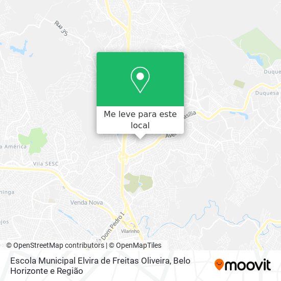 Escola Municipal Elvira de Freitas Oliveira mapa