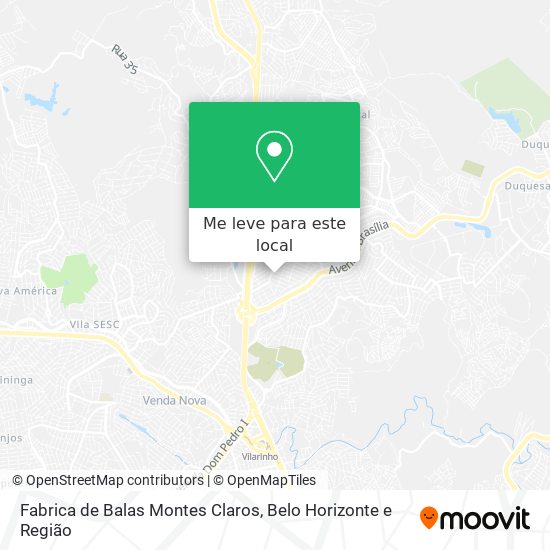 Fabrica de Balas Montes Claros mapa