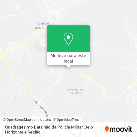 Quadragésimo Batalhão da Polícia Militar mapa