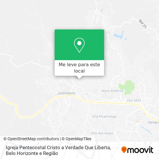 Igreja Pentecostal Cristo a Verdade Que Liberta mapa