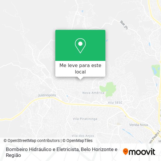 Bombeiro Hidráulico e Eletricista mapa