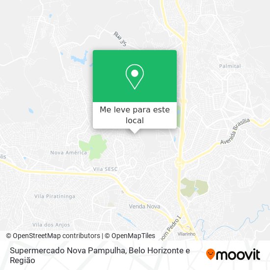 Supermercado Nova Pampulha mapa
