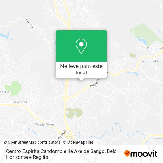 Centro Espirita Candomble Ile Axe de Sango mapa
