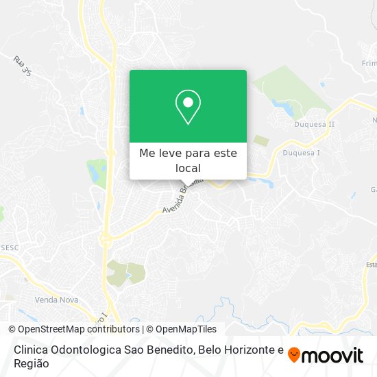 Clinica Odontologica Sao Benedito mapa