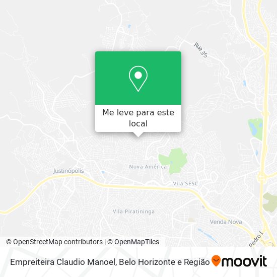 Empreiteira Claudio Manoel mapa