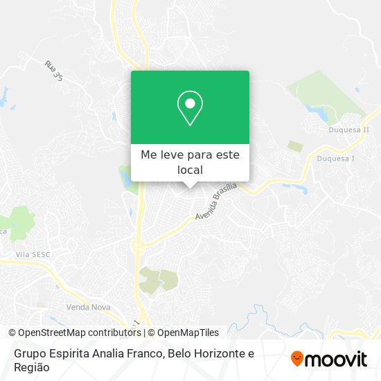 Grupo Espirita Analia Franco mapa