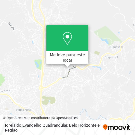 Igreja do Evangelho Quadrangular mapa