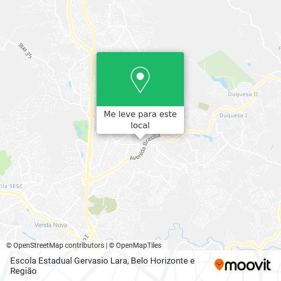 Escola Estadual Gervasio Lara mapa