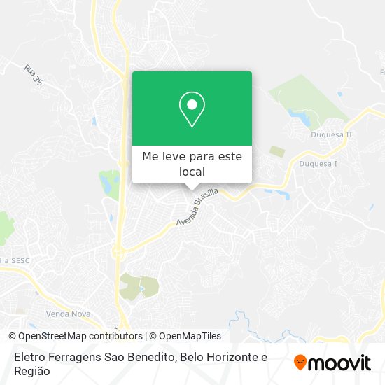Eletro Ferragens Sao Benedito mapa