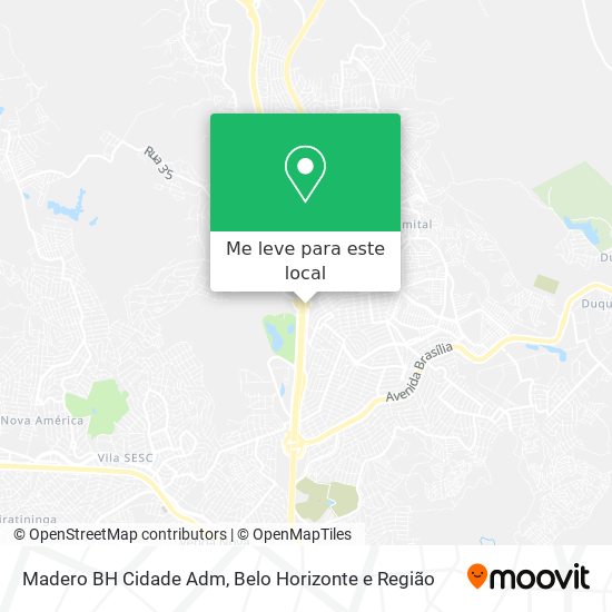 Madero BH Cidade Adm mapa
