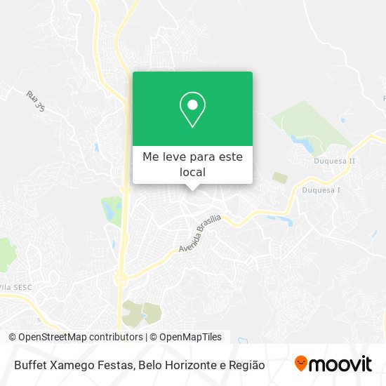 Buffet Xamego Festas mapa