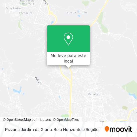 Pizzaria Jardim da Glória mapa