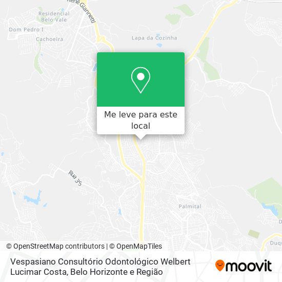Vespasiano Consultório Odontológico Welbert Lucimar Costa mapa