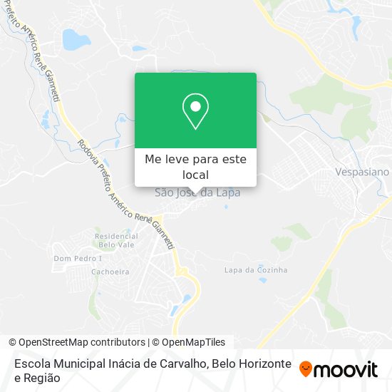 Escola Municipal Inácia de Carvalho mapa