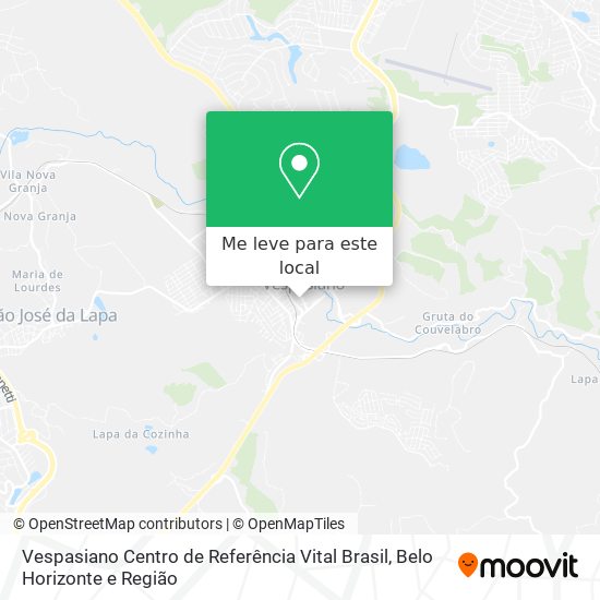 Vespasiano Centro de Referência Vital Brasil mapa