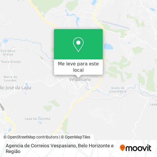 Agencia de Correios Vespasiano mapa