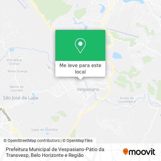 Prefeitura Municipal de Vespasiano-Pátio da Transvesp mapa