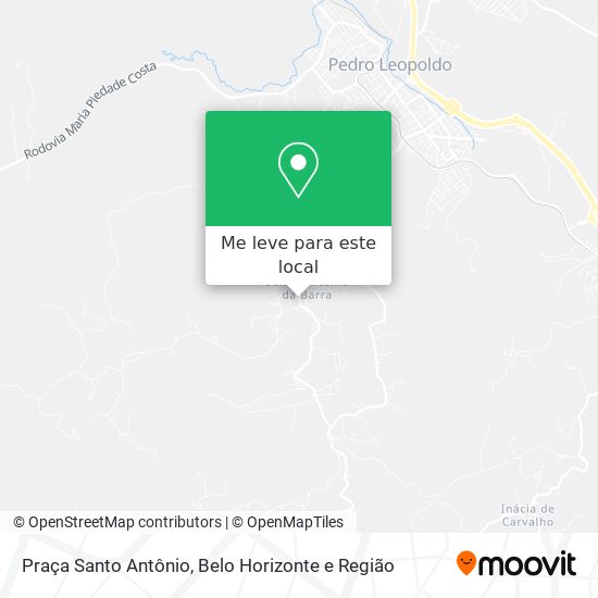 Praça Santo Antônio mapa