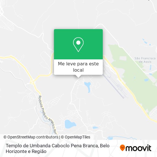 Templo de Umbanda Caboclo Pena Branca mapa
