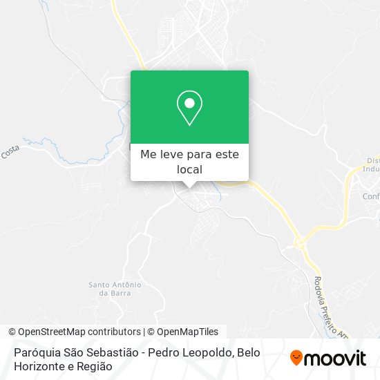 Paróquia São Sebastião - Pedro Leopoldo mapa