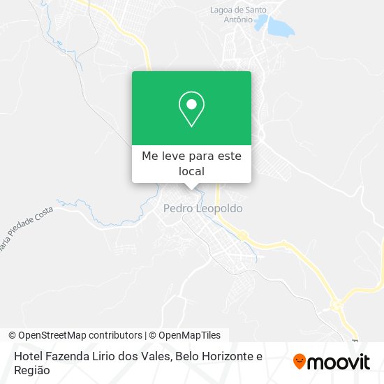 Hotel Fazenda Lirio dos Vales mapa
