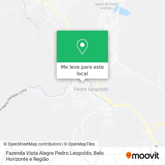 Fazenda Vista Alegre Pedro Leopoldo mapa