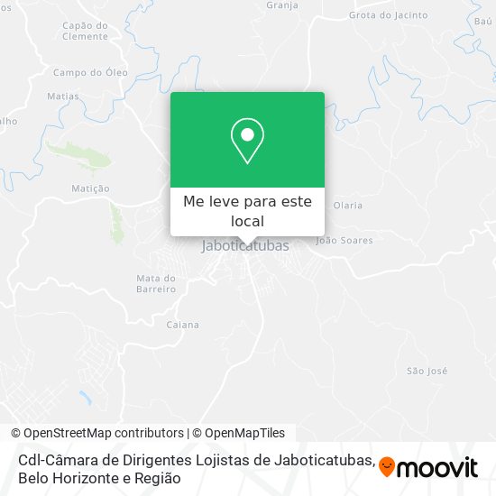 Cdl-Câmara de Dirigentes Lojistas de Jaboticatubas mapa