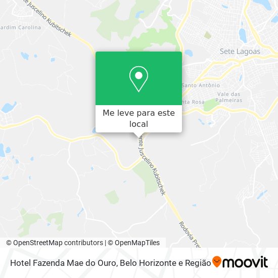 Hotel Fazenda Mae do Ouro mapa