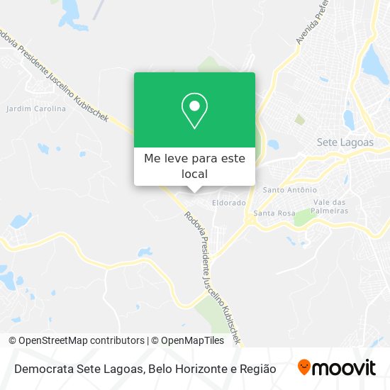 Democrata Sete Lagoas mapa