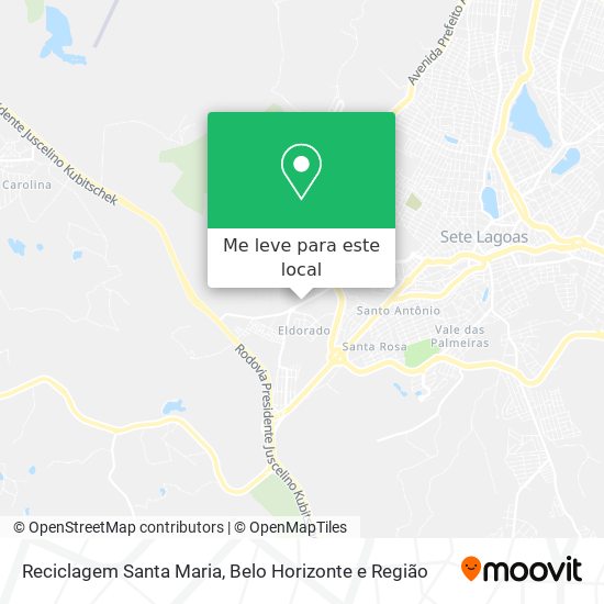 Reciclagem Santa Maria mapa