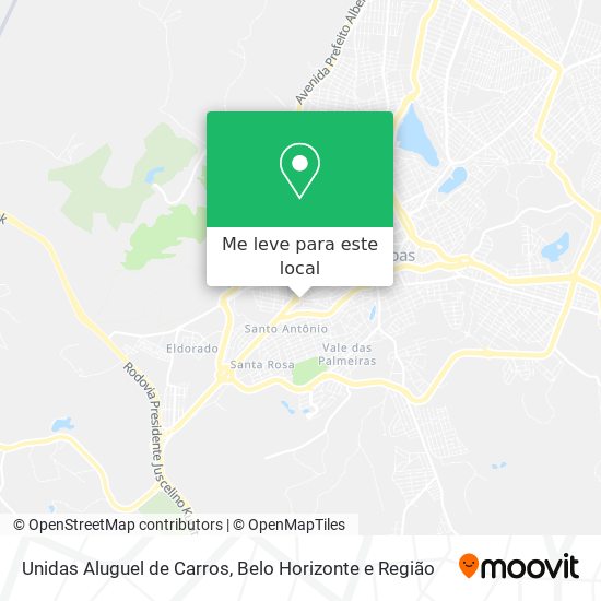 Unidas Aluguel de Carros mapa