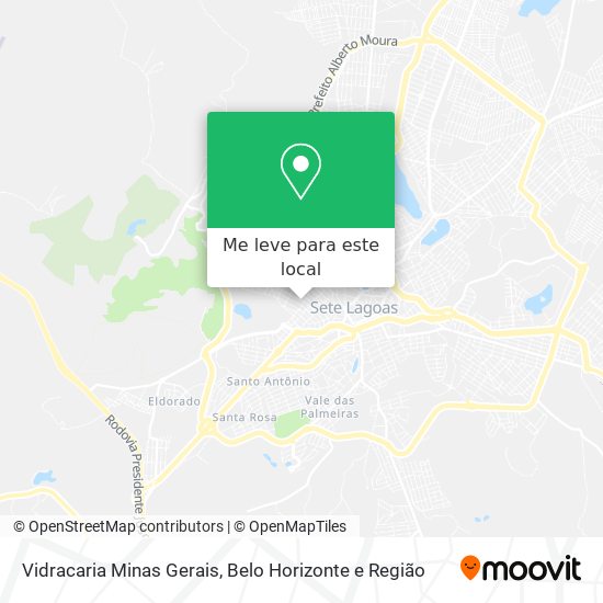 Vidracaria Minas Gerais mapa