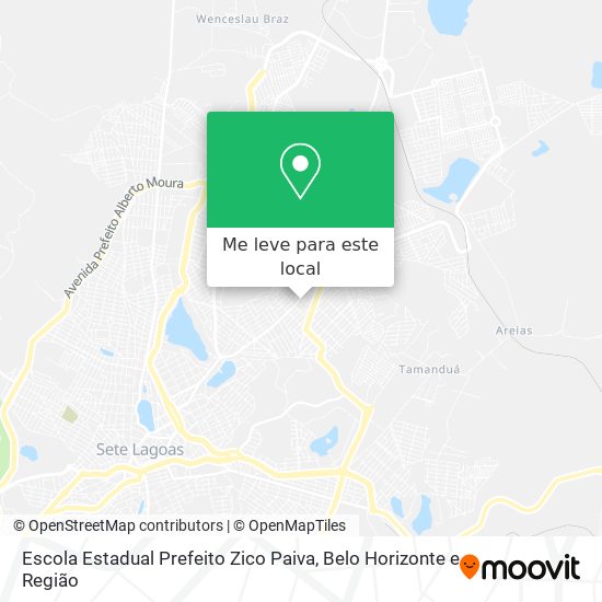 Escola Estadual Prefeito Zico Paiva mapa
