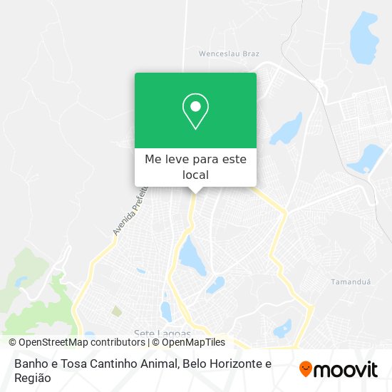 Banho e Tosa Cantinho Animal mapa